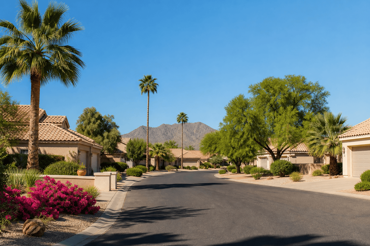 Sunny Greater Phoenix neighborhood street