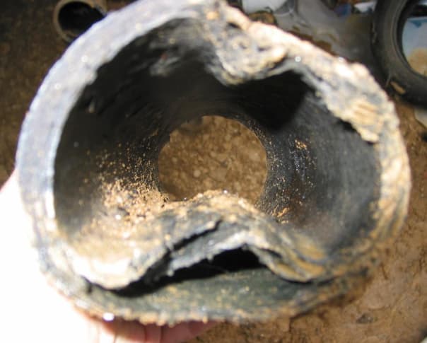 Sewer scope report showing pipe condition
