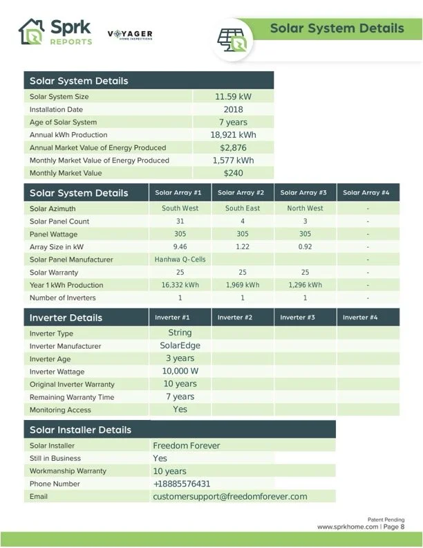 Professional solar inspection on roof